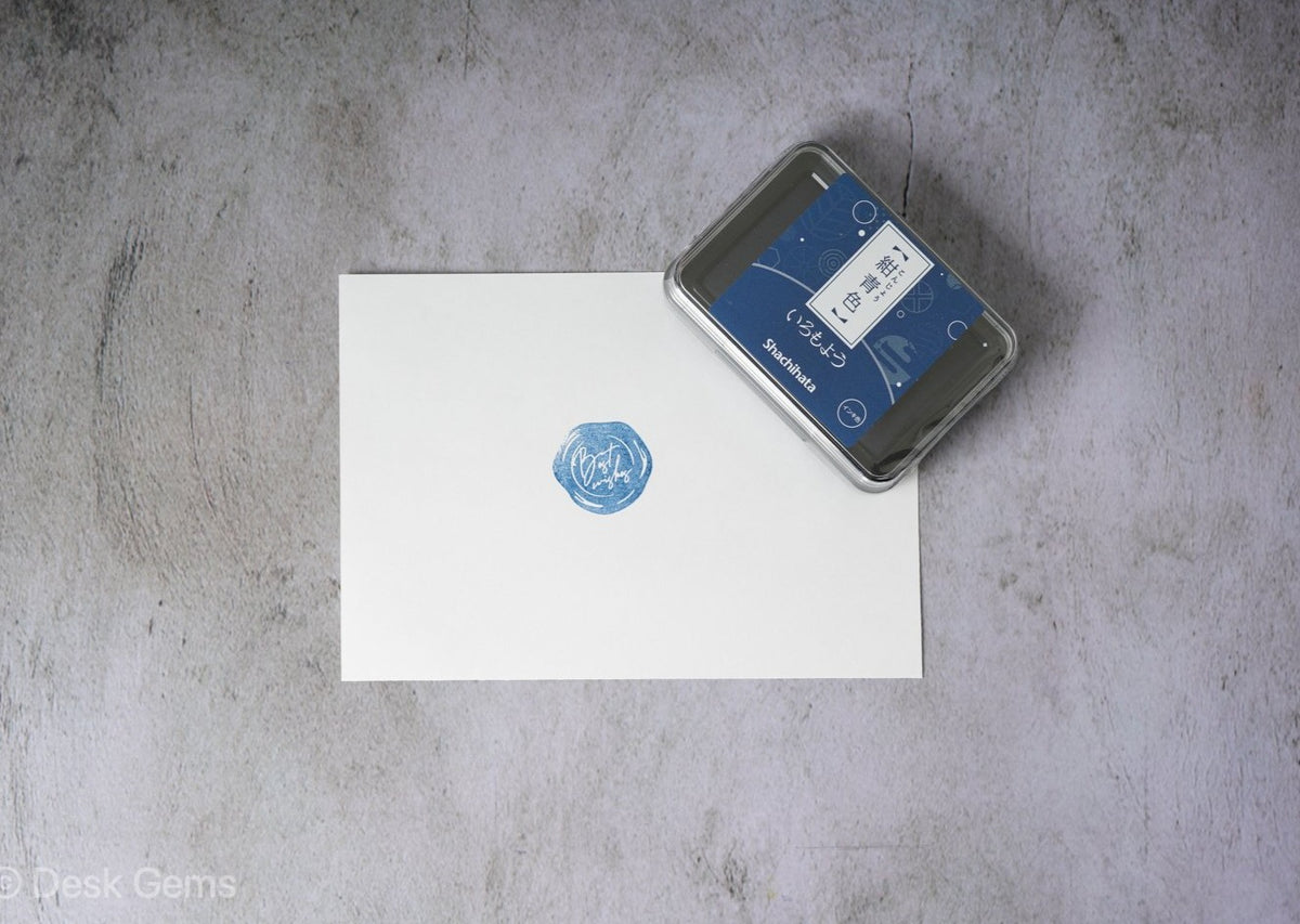 Shachihata Iromoyo Oil-Based Ink Pad (2021 New Colors) - Navy