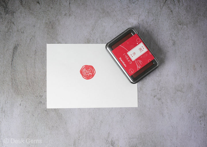 Shachihata Iromoyo Oil-Based Ink Pad (2021 New Colors)  - Madder Red