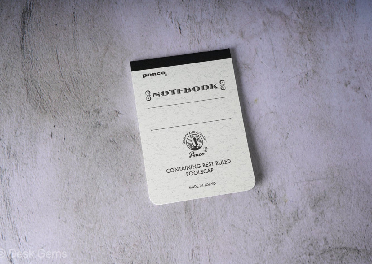 Penco Foolscap Lined Notebook - A7 - Black