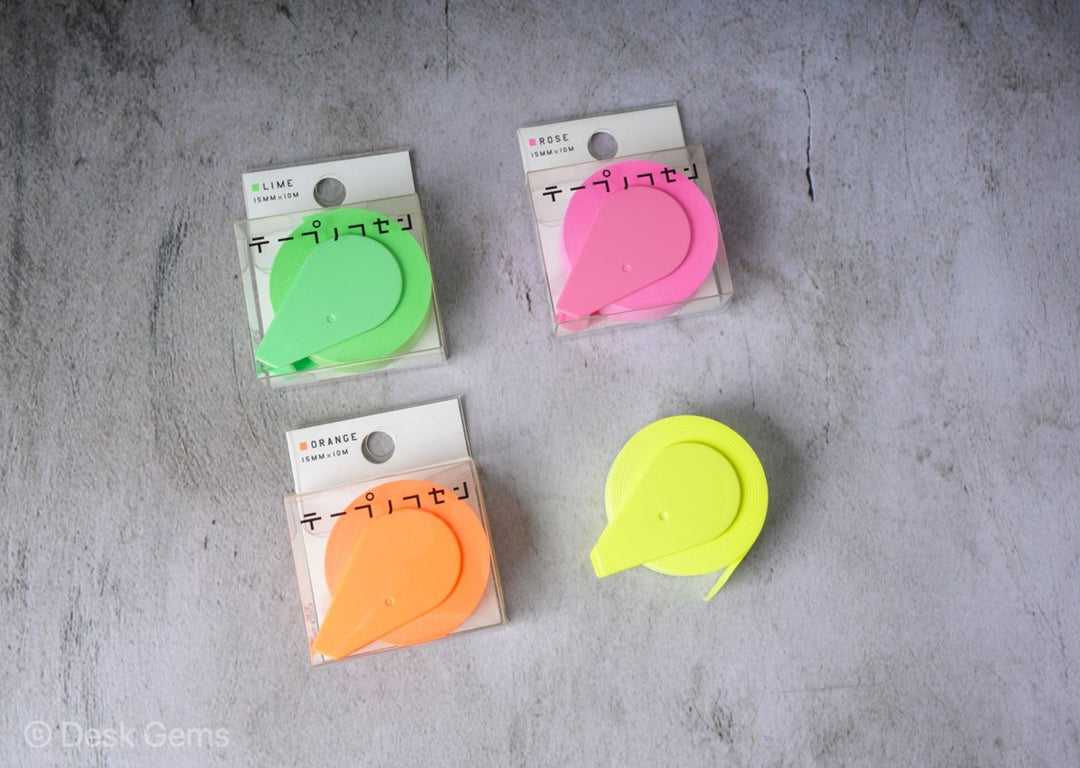 Yamato Sticky Note Tape Roll - Fluorescent Colors 