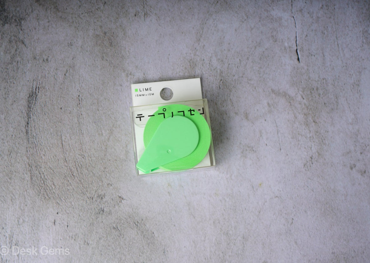 Yamato Sticky Note Tape Roll - Fluorescent Colors - Lime