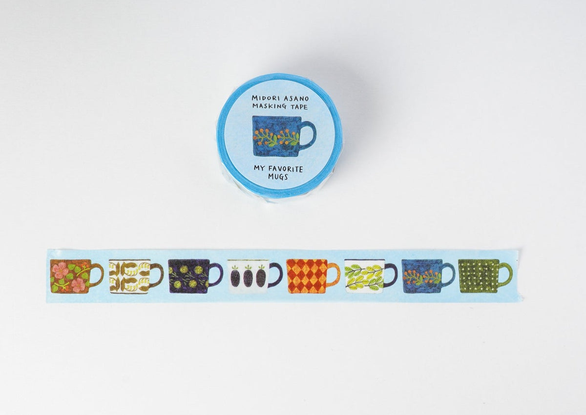 Hyogensha x Midori Asano Washi Tape - My Favorite Mugs 