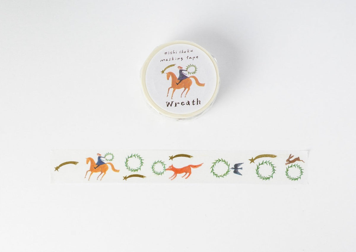 Hyogensha x Nishi Shuku Washi Tape - Wreath 