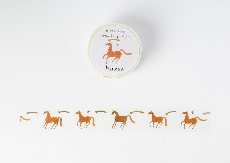 Hyogensha x Nishi Shuku Washi Tape - Horse 