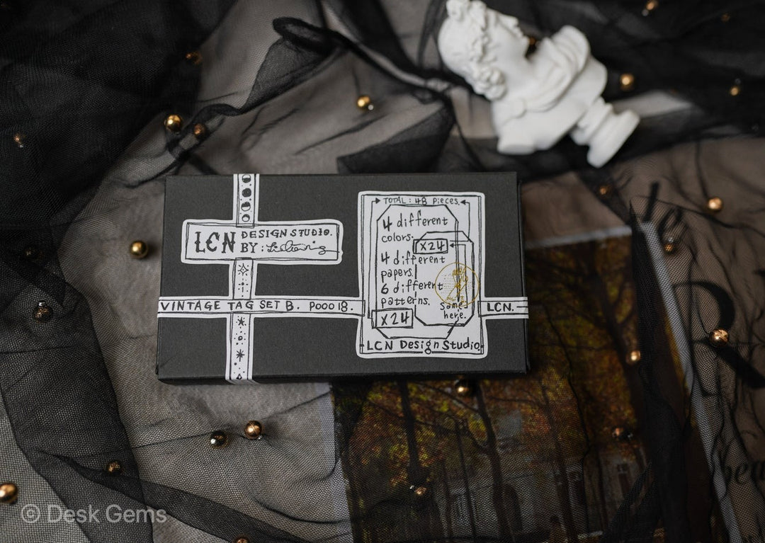 LCN Letterpress Vintage Tag Box - Set B 
