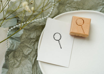 Freckles Tea Wooden Block Stamp - Magnifier Glass 
