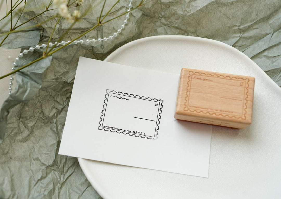 Freckles Tea Wooden Block Stamp - Stamp Frame