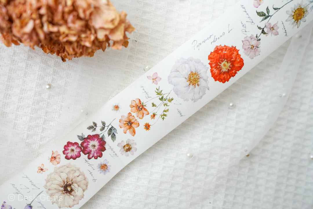Freckles Tea Vol.1 Tape - Flower Illustrations - PET Washi