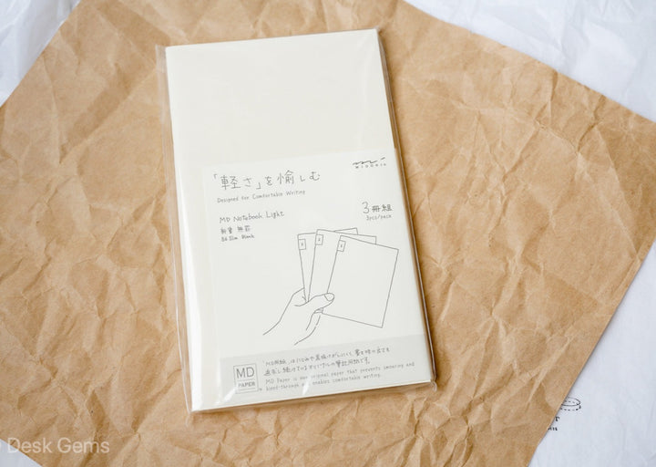 MD Notebook Light Blank - B6 Slim pack of 3