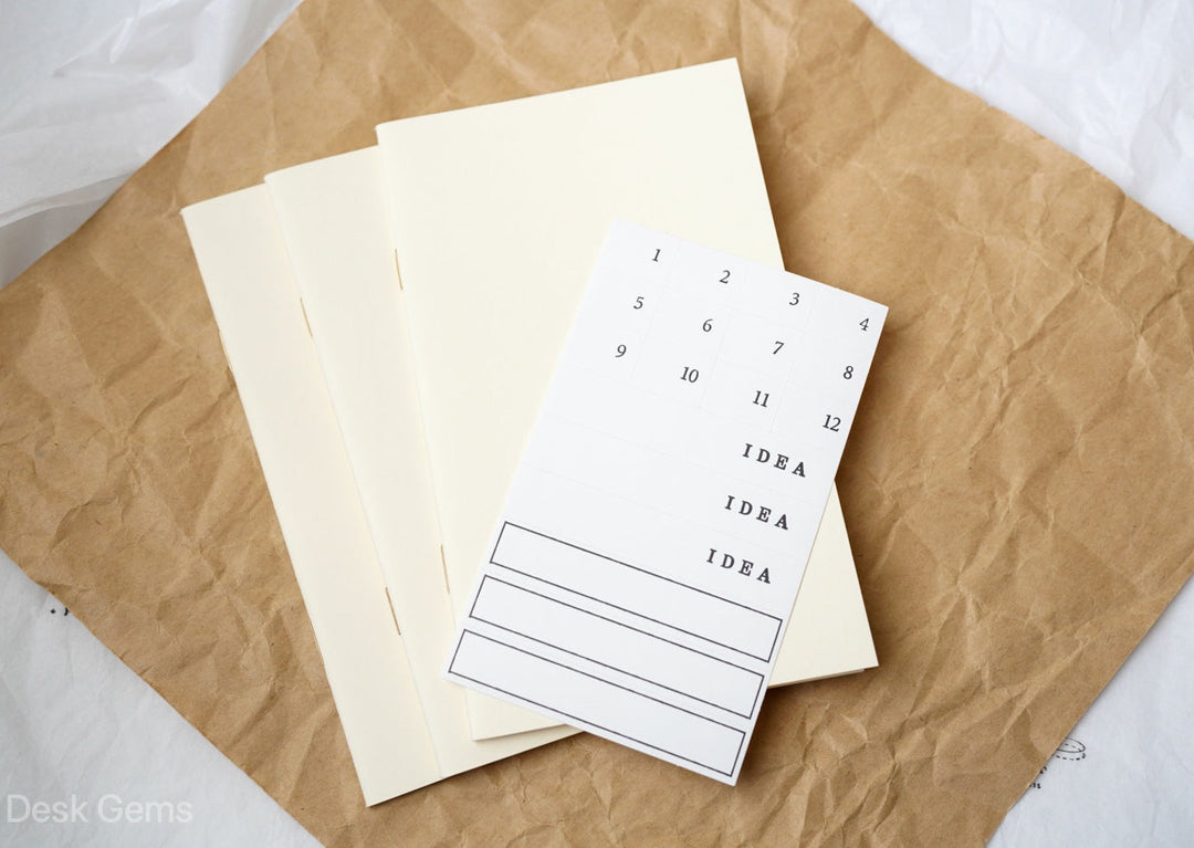 MD Notebook Light Blank - B6 Slim pack of 3