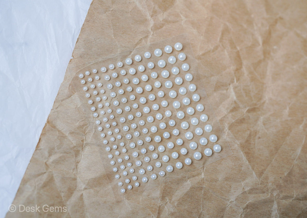 Pearl Shaped Sticker Sheets - White