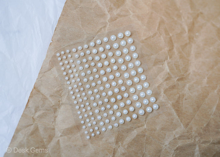 Pearl Shaped Sticker Sheets - White