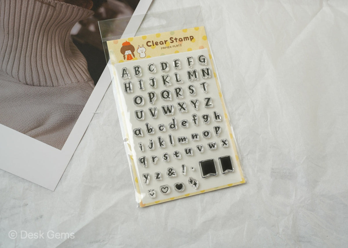 Papier Platz x Mizutama Clear Stamp Set - Alphabet 