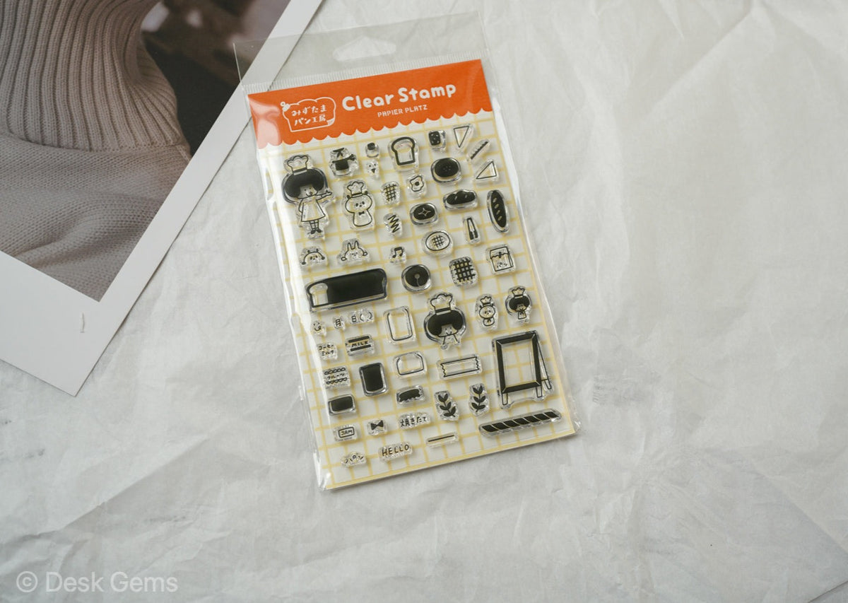 Papier Platz x Mizutama Clear Stamp Set - Bakery 