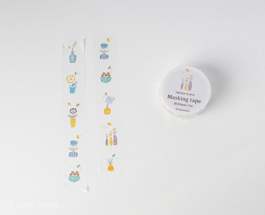 Papier Platz x Hankodori Washi Tape - Flower Vases