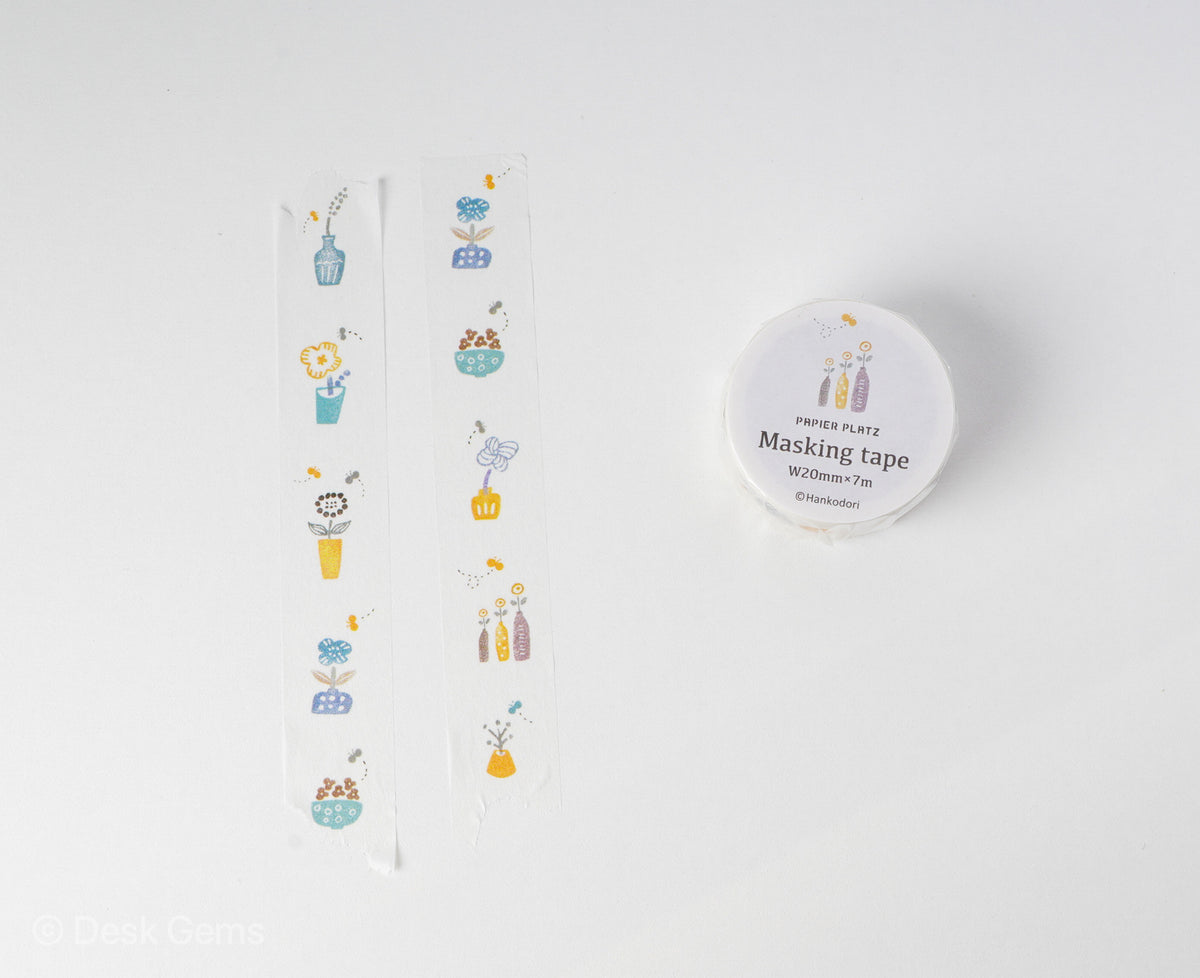 Papier Platz x Hankodori Washi Tape - Flower Vases