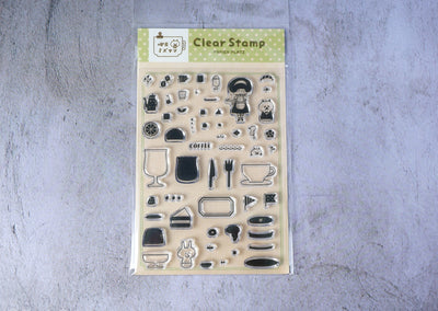 Papier Platz x Mizutama Clear Stamp Set - Cafe