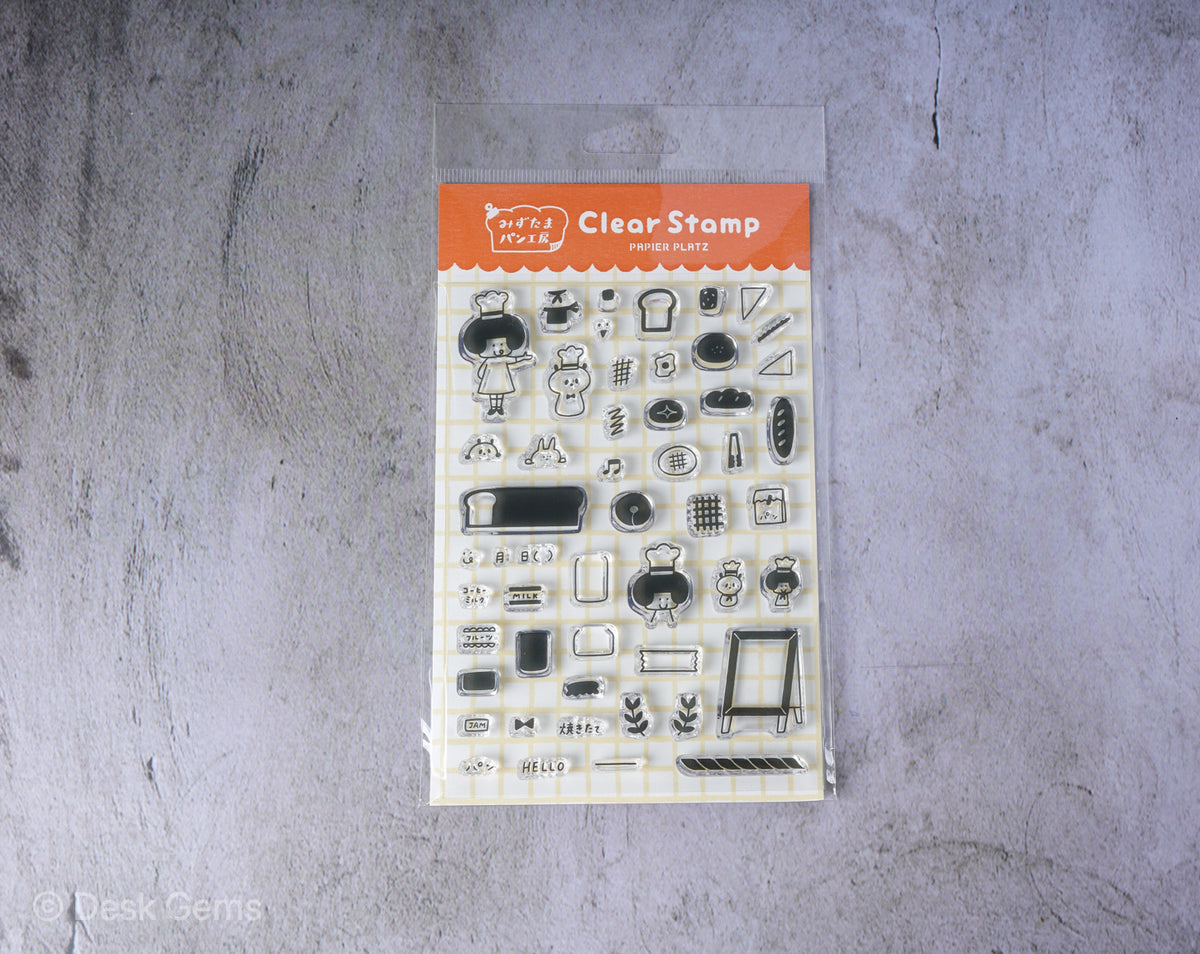 Papier Platz x Mizutama Clear Stamp Set - Bakery 