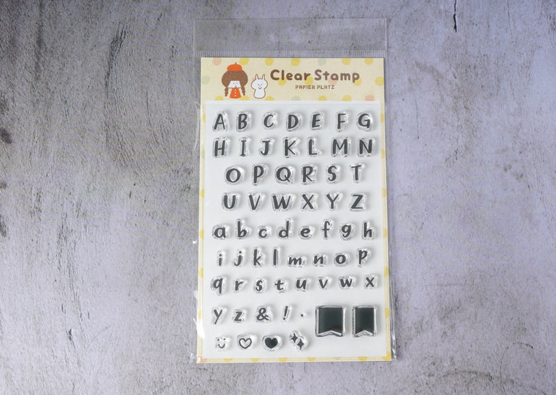 Papier Platz x Mizutama Clear Stamp Set - Alphabet