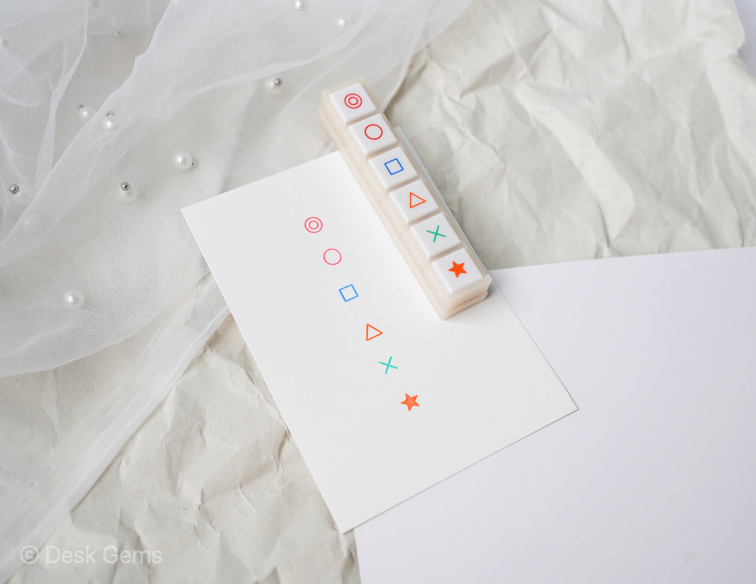 Kodomo No Kao Pochitto6 Push-button Stamp - Simple Marks