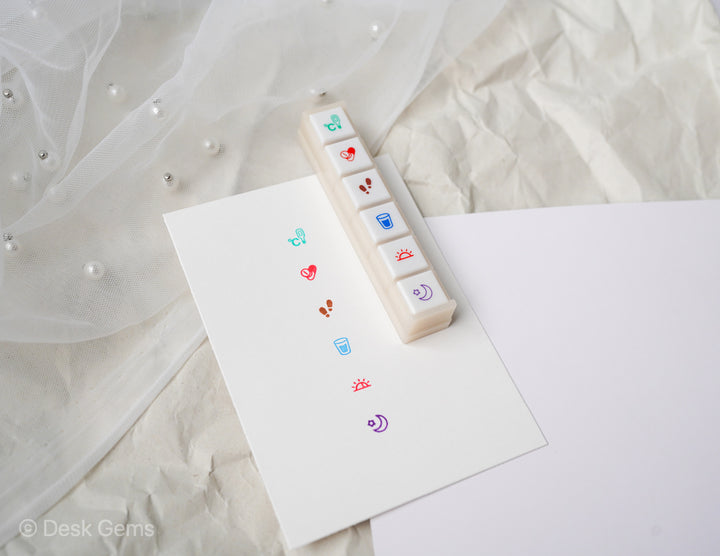 Kodomo No Kao Pochitto6 Push-button Stamp - Health Management