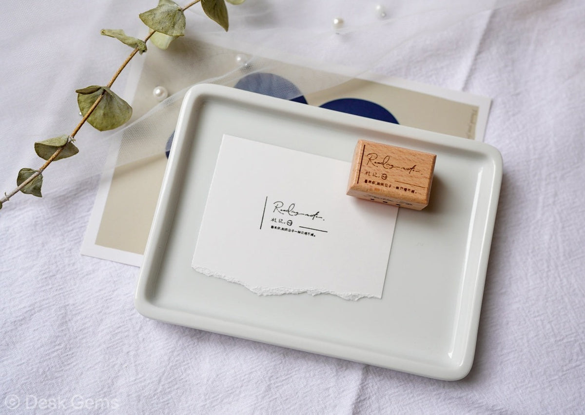 Freckles Tea Wooden Block Stamp - Reading Note 