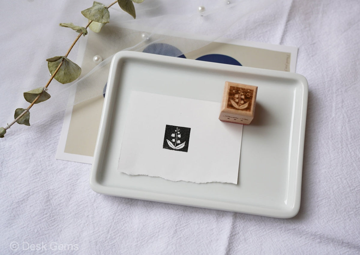 Freckles Tea Wooden Block Stamp - Little Lily of the Valley