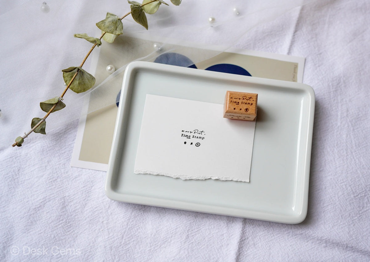 Freckles Tea Wooden Block Stamp - Time Stamp 