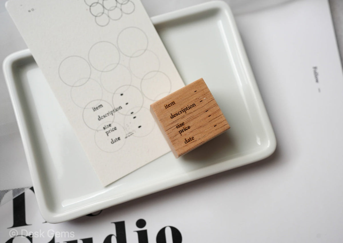 SOM Rubber Stamp - Item Description 