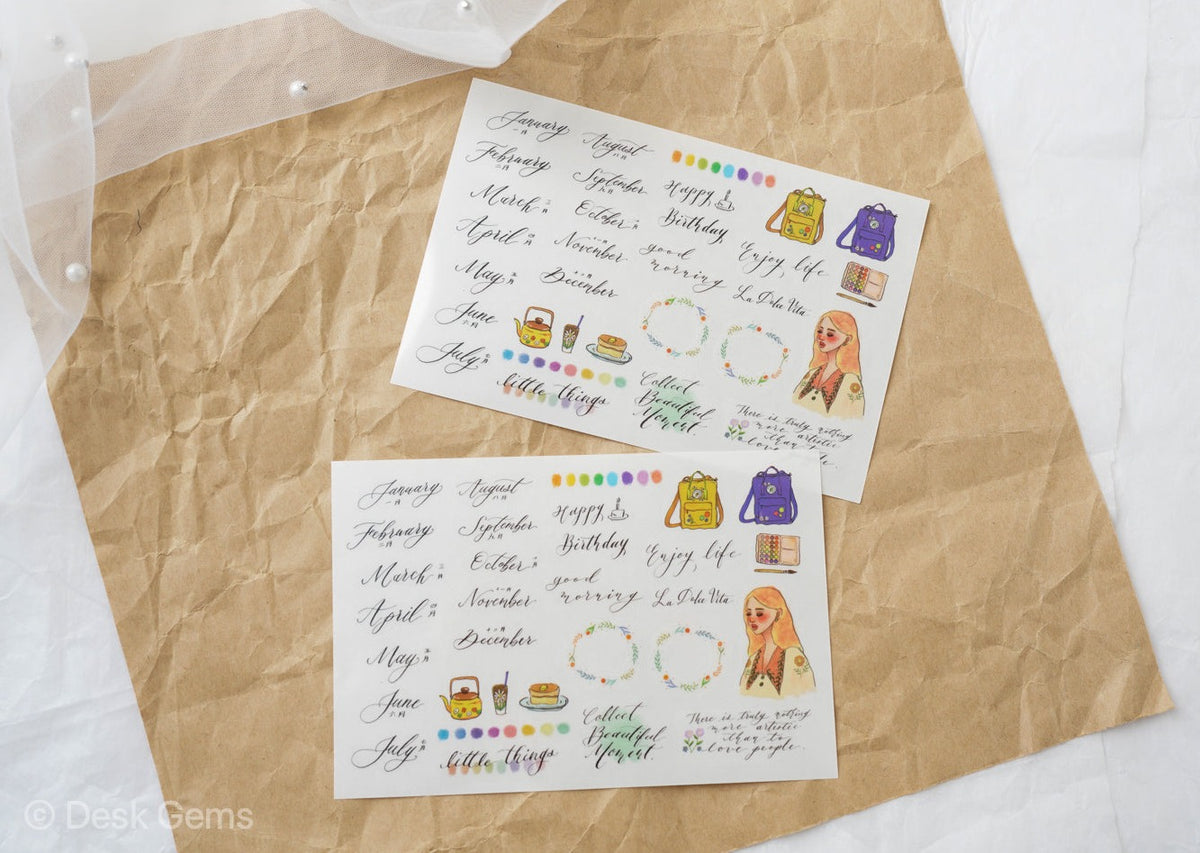 La Dolce Vita Transfer Sticker - Journaling 