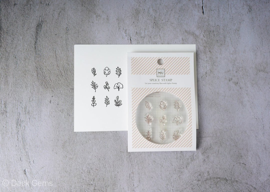 MU Splice Clear Stamps - Leaf - No. 10 