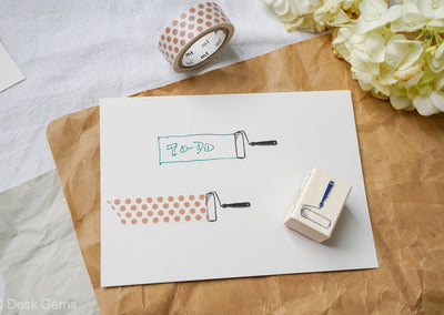 Beverly "Washi Tape's Companion" Rubber Stamp - Small Roller