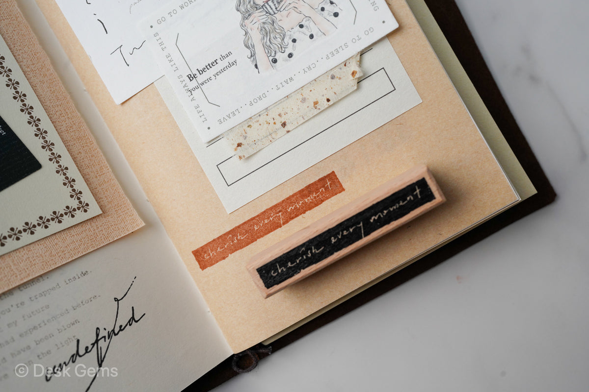 Pion Rubber Stamp - Cherish