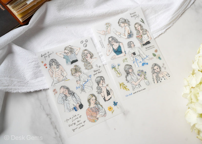 Pion Transfer Stickers - Sketch Girl 