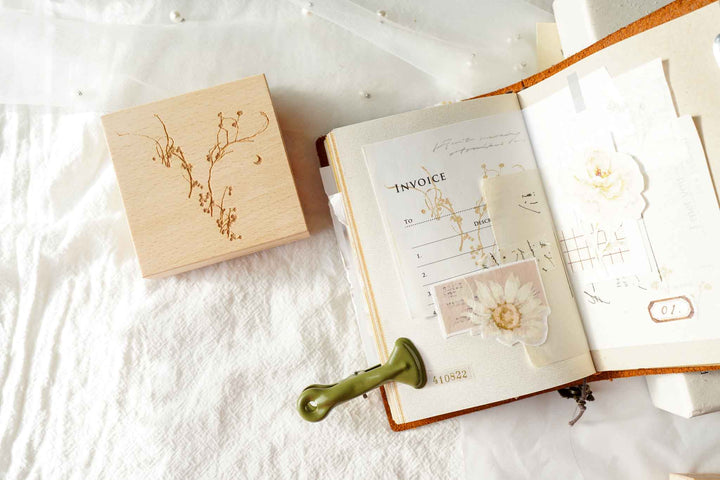 Jeenzaa-Zoey Branches and Moon Rubber Stamp Set