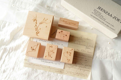 Jeenzaa-Zoey Branches and Moon Rubber Stamp Set - Branches of Fruit