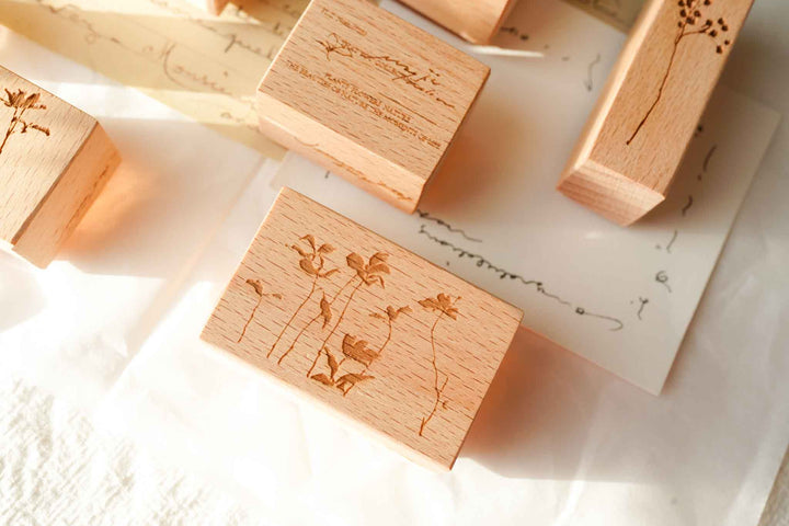 Jeenzaa-Zoey Branches and Moon Rubber Stamp Set