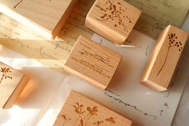 Jeenzaa-Zoey Branches and Moon Rubber Stamp Set