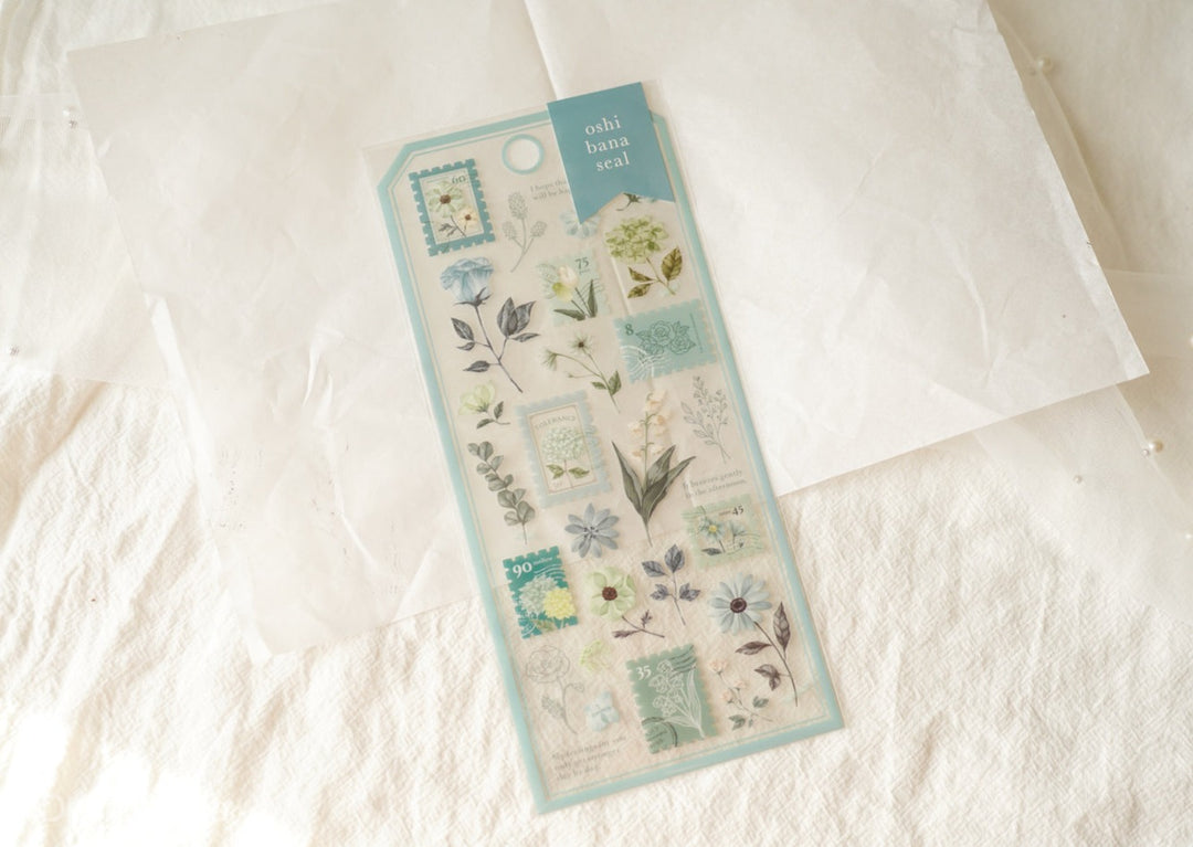 Mind Wave Pressed Flower Stickers - Green