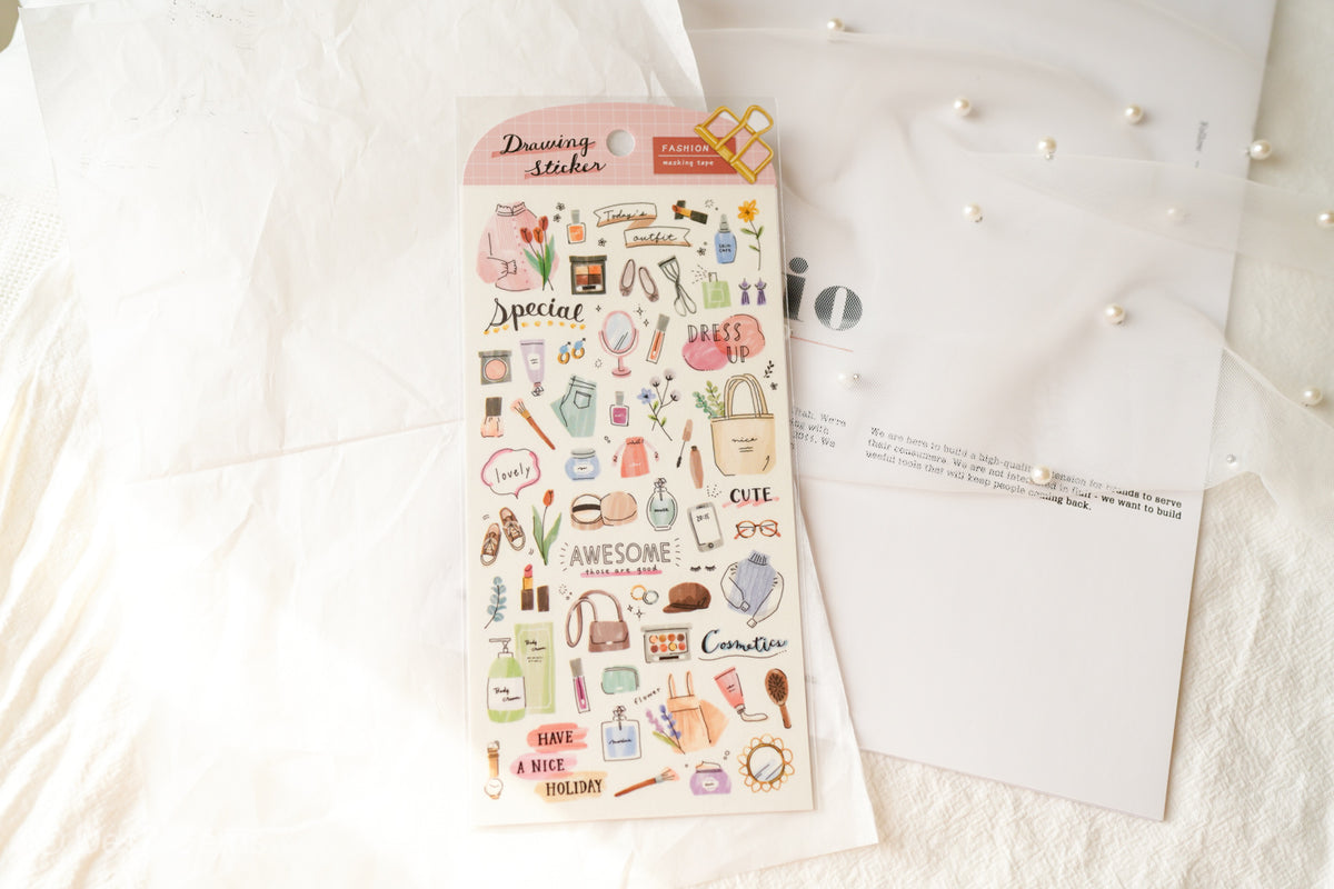 Mind Wave Drawing Stickers - Fashion