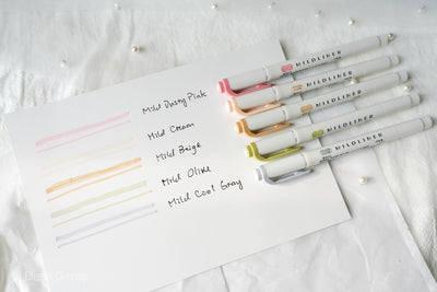 Zebra Mildliner 5 Color Set Highlighter Pens (2022 New Colors) - Natural Colors 