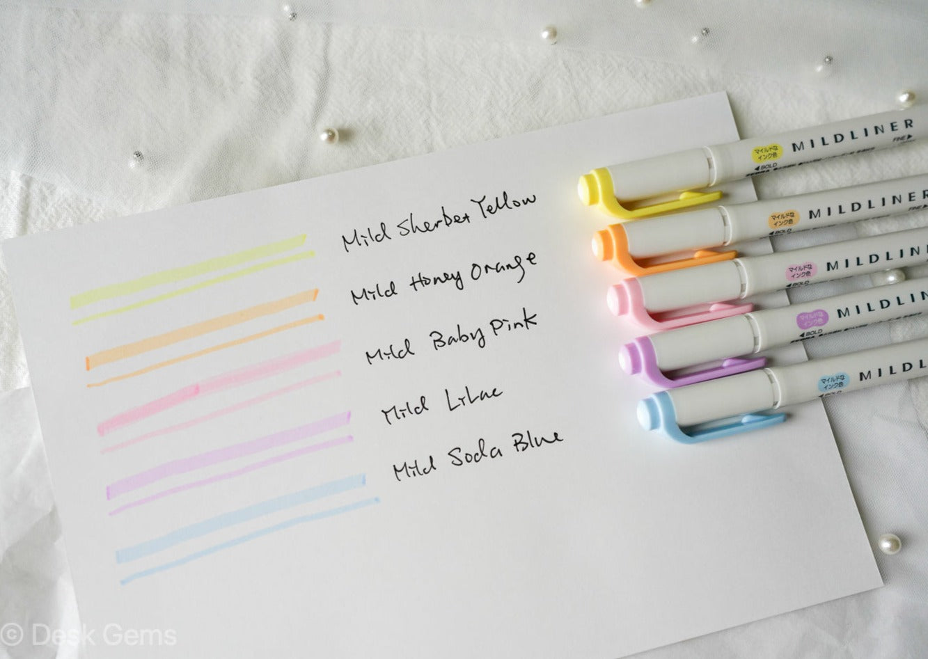 Zebra Mildliner 5 Color Set Highlighter Pens (2022 New Colors) Gentl