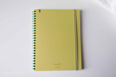 Kokuyo Sooofa Soft Ring Notebook - A5 - 4mm Grid - Yellow