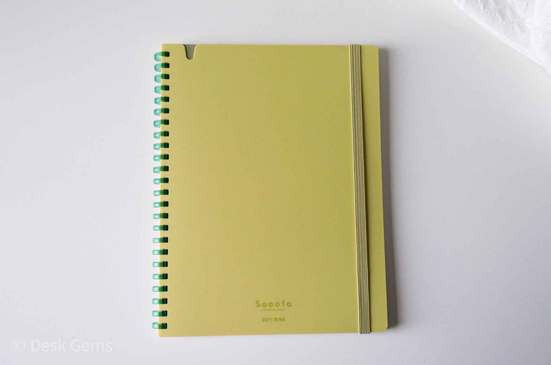 Kokuyo Sooofa Soft Ring Notebook - A5 - 4mm Grid - Yellow