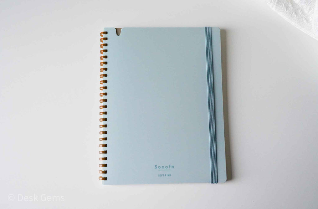 Kokuyo Sooofa Soft Ring Notebook - A5 - 4mm Grid - Blue