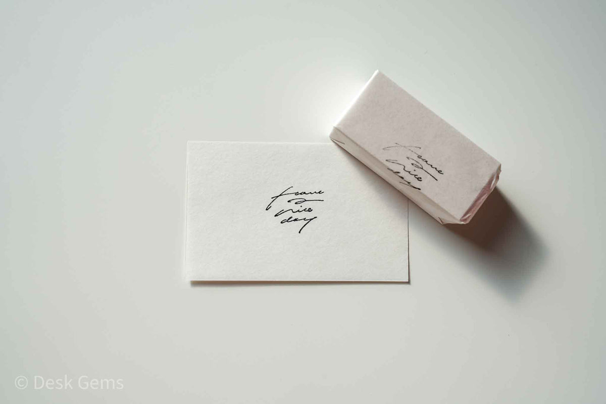 Hase Original Rubber Stamp - Have a Nice Day