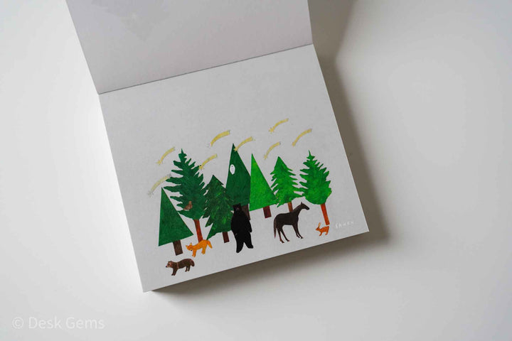 Nishi Shuku Block Memo Pad - Forest 