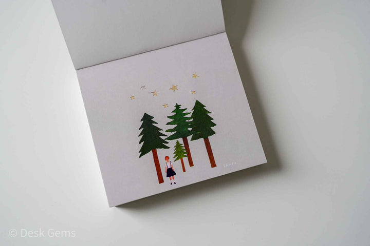 Nishi Shuku Block Memo Pad - Forest 