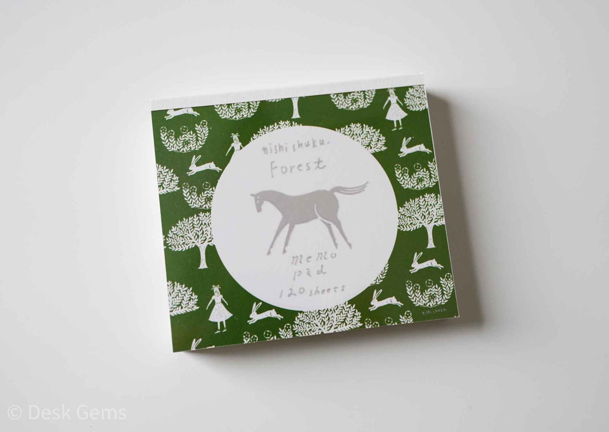 Nishi Shuku Block Memo Pad - Forest 