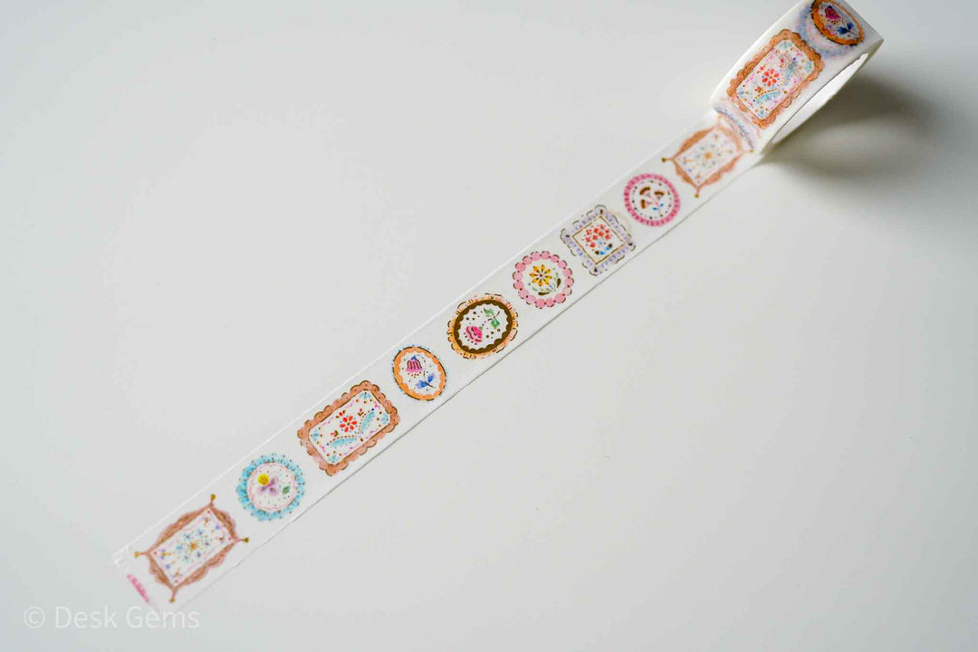 Papier Platz Nakauchi Waka Washi Tape - Flower Label 
